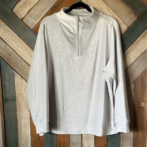 AnyBody Light Gray Long Sleeve Shirt